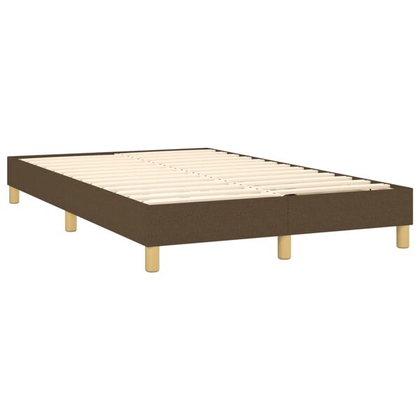 vidaXL Sommier &agrave; lattes de lit avec matelas Marron fonc&eacute; 120x200 cm