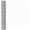 vidaXL Cl&ocirc;ture avec poteau Argent&eacute; 1,5 x 10 m Acier