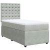 vidaXL Sommier &agrave; lattes de lit et matelas Gris clair 90x200 cm Velours
