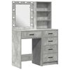 vidaXL Table de Toilette 2 pcs Gris 50 x 41 x 135 cm Bois d'ing&eacute;nierie