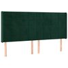 vidaXL T&ecirc;te de lit avec oreilles Vert fonc&eacute; 183x16x118/128 cm Velours