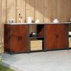 vidaXL Ensemble de rangement cuisine 3 pcs Rouill&eacute; Acier patin&eacute;