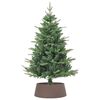 vidaXL Jupe de sapin de Noël marron Ø65x23 cm plastique
