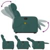 vidaXL Fauteuil inclinable de massage Vert fonc&eacute; Tissu