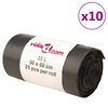 vidaXL Sacs poubelles 250 pcs noir 35 L