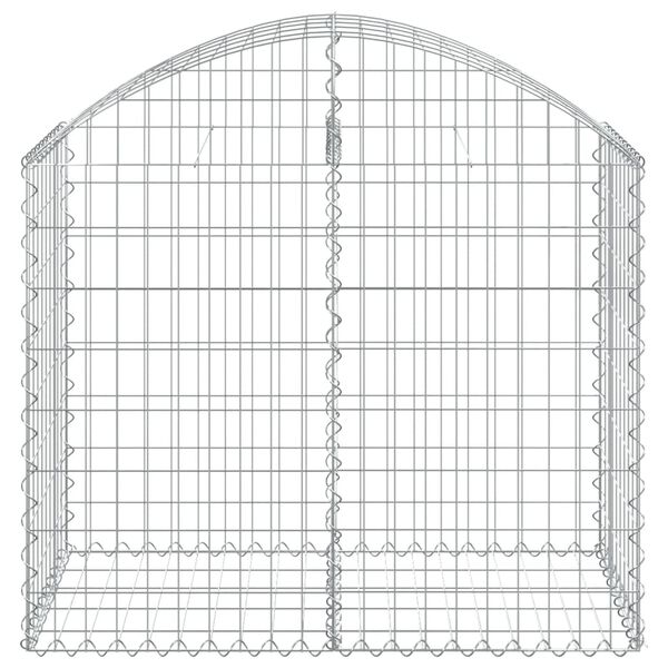 vidaXL Panier de gabions arqu&eacute; 100x50x80/100 cm Fer galvanis&eacute;