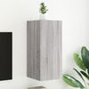 vidaXL Meuble TV mural avec lumi&egrave;res LED sonoma gris 30,5x35x70 cm