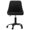 vidaXL Chaise pivotante &agrave; manger Noir Velours