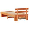 vidaXL Cadre de lit avec t&ecirc;te de lit Brun cire 75 x 190 cm Pin massif