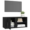 vidaXL Meubles TV 2 pcs Noir 80x31,5x36 cm Bois d'ing&eacute;nierie