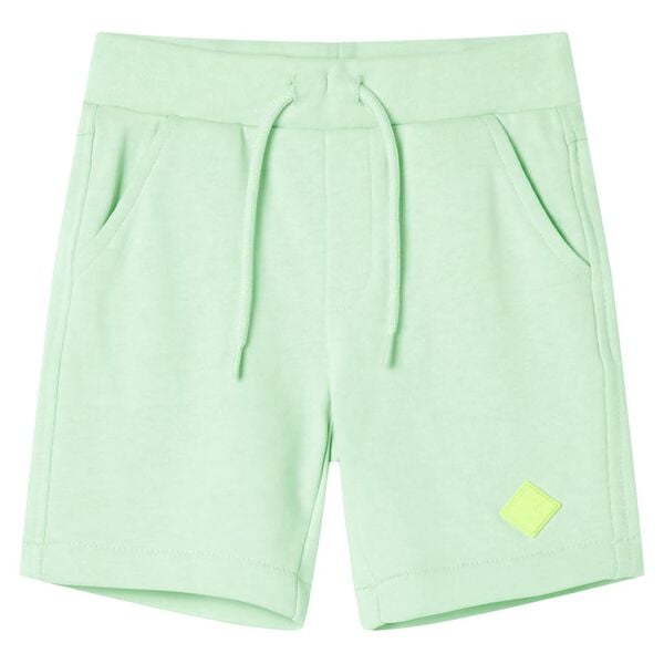 Short pour enfants avec cordon de serrage vert vif 140