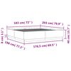 vidaXL Cadre de lit avec LED sans matelas sonoma gris 180x200 cm