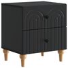 vidaXL Cabinet de chevet Noir 43 x 34,5 x 48 cm Bois d'ing&eacute;nierie