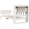 vidaXL Lit biblioth&egrave;que sans matelas blanc 90x200cm bois de pin massif