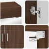 vidaXL Ensemble de mobilier de salle de bain TULUM Ch&ecirc;ne brun