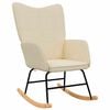 vidaXL Chaise &agrave; bascule Cr&egrave;me Tissu