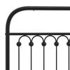 vidaXL Cadre de lit m&eacute;tal sans matelas avec pied de lit noir 183x213cm