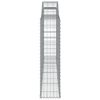 vidaXL Paniers &agrave; gabions arqu&eacute;s 15 pcs 300x30x120/140 cm fer galvanis&eacute;