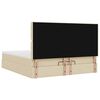 VidaXL Cadre de lit ottoman avec matelas cr&egrave;me 200x200cm tissu