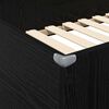 vidaXL Cadre de lit superpos&eacute; avec bureau Ch&ecirc;ne noir 80 x 200 cm