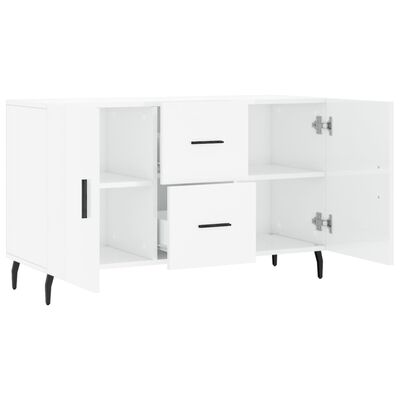 vidaXL Buffet blanc brillant 100x36x60 cm bois d'ingénierie