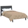 vidaXL Duvet complet toute l'ann&eacute;e Taupe 220 x 135 cm Microfibre