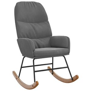 vidaXL Fauteuil &agrave; bascule velours gris fonc&eacute;