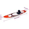 vidaXL Ensemble de planche SUP gonflable Rouge 300x76x10 cm