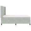 vidaXL Lit &agrave; ressorts avec matelas Gris clair 160 x 200 cm Velours