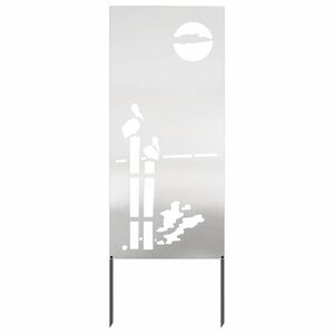 vidaXL &Eacute;cran de confidentialit&eacute; de jardin Fretwork Argent&eacute; 50 x 140 cm