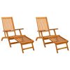 vidaXL Chaise longue inclinable et pliable 2 pcs 55 x 146 x 91 cm