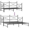 vidaXL Lit de jour avec gigogne sans matelas noir 100x200 cm acier