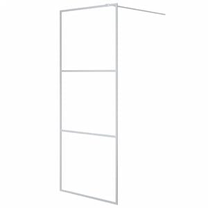 vidaXL Paroi de douche Argent&eacute; 80x195 cm Verre ESG transparent