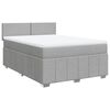 vidaXL Sommier &agrave; lattes de lit avec matelas Gris clair 160x200cm Tissu