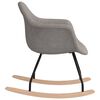 vidaXL Chaise &agrave; bascule Gris clair Tissu