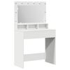 vidaXL Table de Toilette Blanc 78,5 x 41 x 135 cm Bois d'ing&eacute;nierie