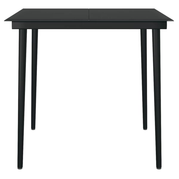 vidaXL Ensemble &agrave; manger de jardin 5 pcs Noir