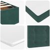 vidaXL Cadre de lit ottoman avec matelas vert fonc&eacute; 120x200 cm velours