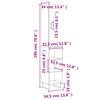 vidaXL Buffet haut Sonoma gris 34,5x34x180 cm Bois d'ing&eacute;nierie