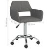 vidaXL Chaises pivotantes &agrave; manger lot de 4 gris fonc&eacute; tissu