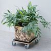 Nature Chariot &agrave; plantes carr&eacute; 38x38 cm noir bois