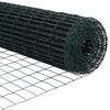 vidaXL Cl&ocirc;ture avec poteau Vert 0,8 x 25 m Acier et PVC