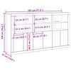 vidaXL Buffet LED Bois ancien 181,5 x 37 x 100 cm Bois d'ing&eacute;nierie