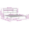 vidaXL Lit biblioth&egrave;que sans matelas 180x200 cm bois massif de pin