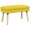 vidaXL Banc &agrave; double couche Jaune clair 80 x 40 x 47 cm Tissu