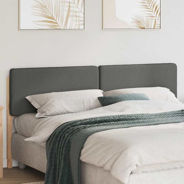 vidaXL T&ecirc;te de lit capitonn&eacute;e Marron et gris clair 200 cm Pin massif