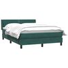 vidaXL Sommier &agrave; lattes de lit et matelas vert fonc&eacute; 140x210cm velours