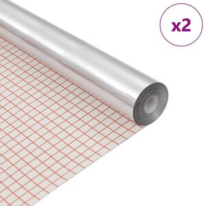 vidaXL Film Miroir Autoadh&eacute;sif 60 x 150 cm 2 pi&egrave;ces Argent&eacute; PET