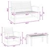 vidaXL Ensemble de canapé de jardin Naturel Bois de teck solide