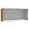 vidaXL Abri de jardin mural marron 118 x 382 x 178 cm Acier galvanis&eacute;